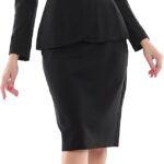 Women Formal Office Business Work Jacket Skirt Suit Set