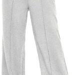 Women Wide Leg Sweatpants High Waisted Baggy Pants Drawstring Athletic Joggers