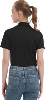 Women Polo Shirts UPF 50+ Casual Sun Protection Work Quick Dry 4 Buttons Short Sleeve Collared Golf Shirt XS-3XL - Image 2