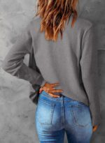 Women Cardigan Wool Blend Long Sleeve Button Down Sweaters for Women Casual Hollow Out Knit Tops - Image 2